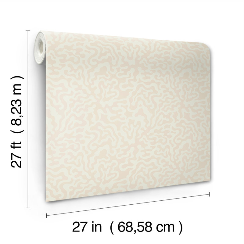 Nebulous Cloud Wallpaper, Beige
