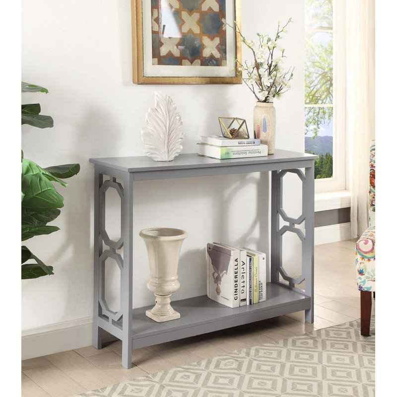 Gray Wood Console Table with Storage, 40" Length