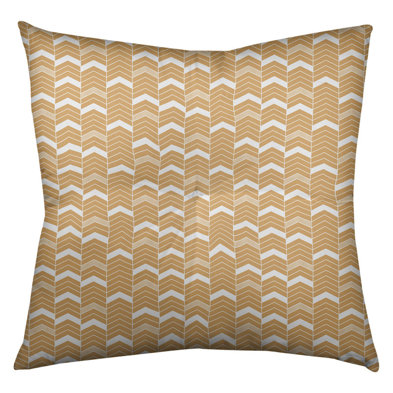 Coussin Rhonda, 26 po x 26 po, Orange / blanc