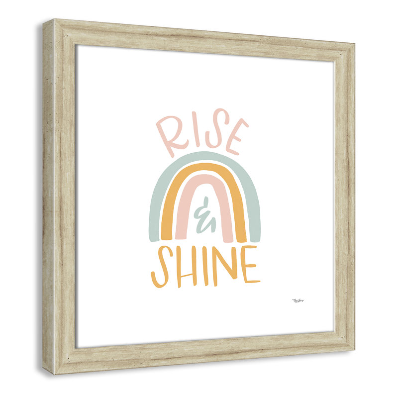Décoration murale élève brillance pour enfant, H 18 po x l 18 po x P 0,63 po, Beige Flat Framed