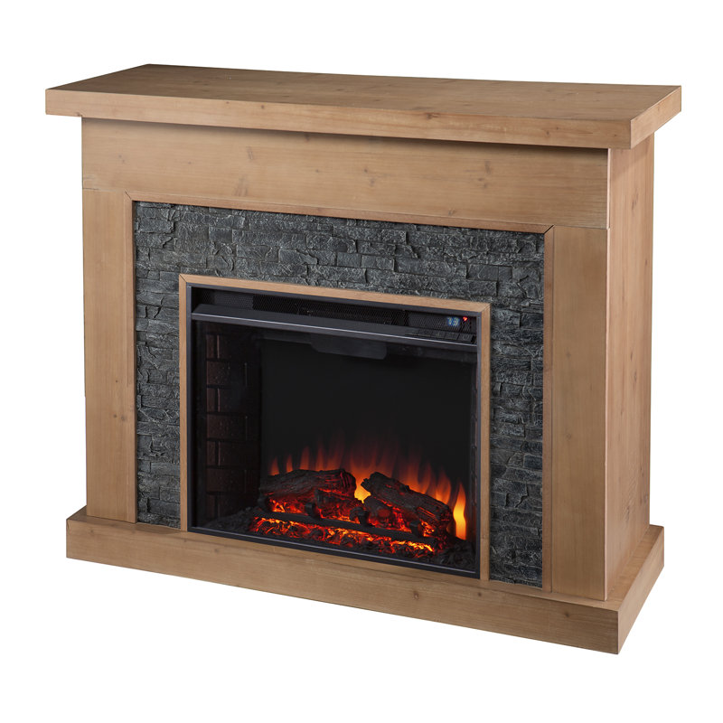 Gorkem Millwood Pines 45 " W Brown Electric Fireplace with BTU 4700