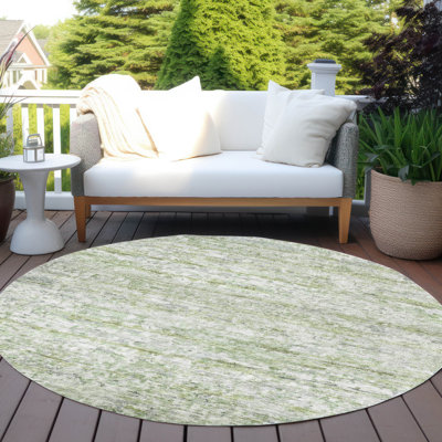 Machine Washable Indoor/Outdoor Cicel ACN1127 Aloe Rug
