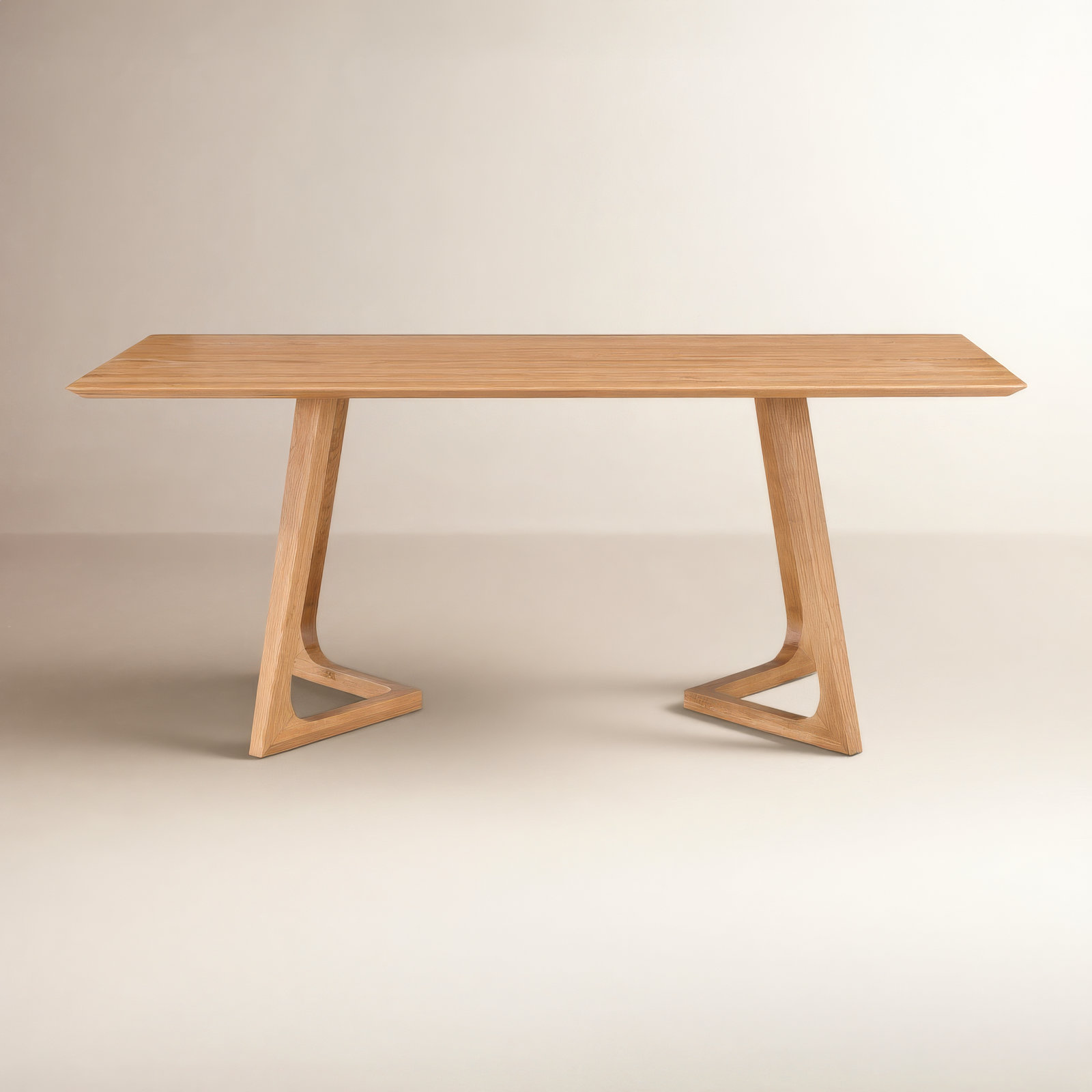 Fischer 71'' Ash Solid Wood Dining Table, Natural