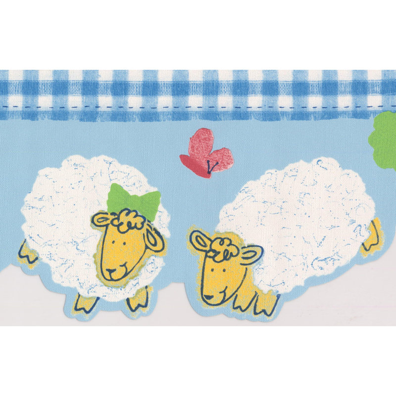 Bordure murale Appleridge Sheep, Jaune / Bleu