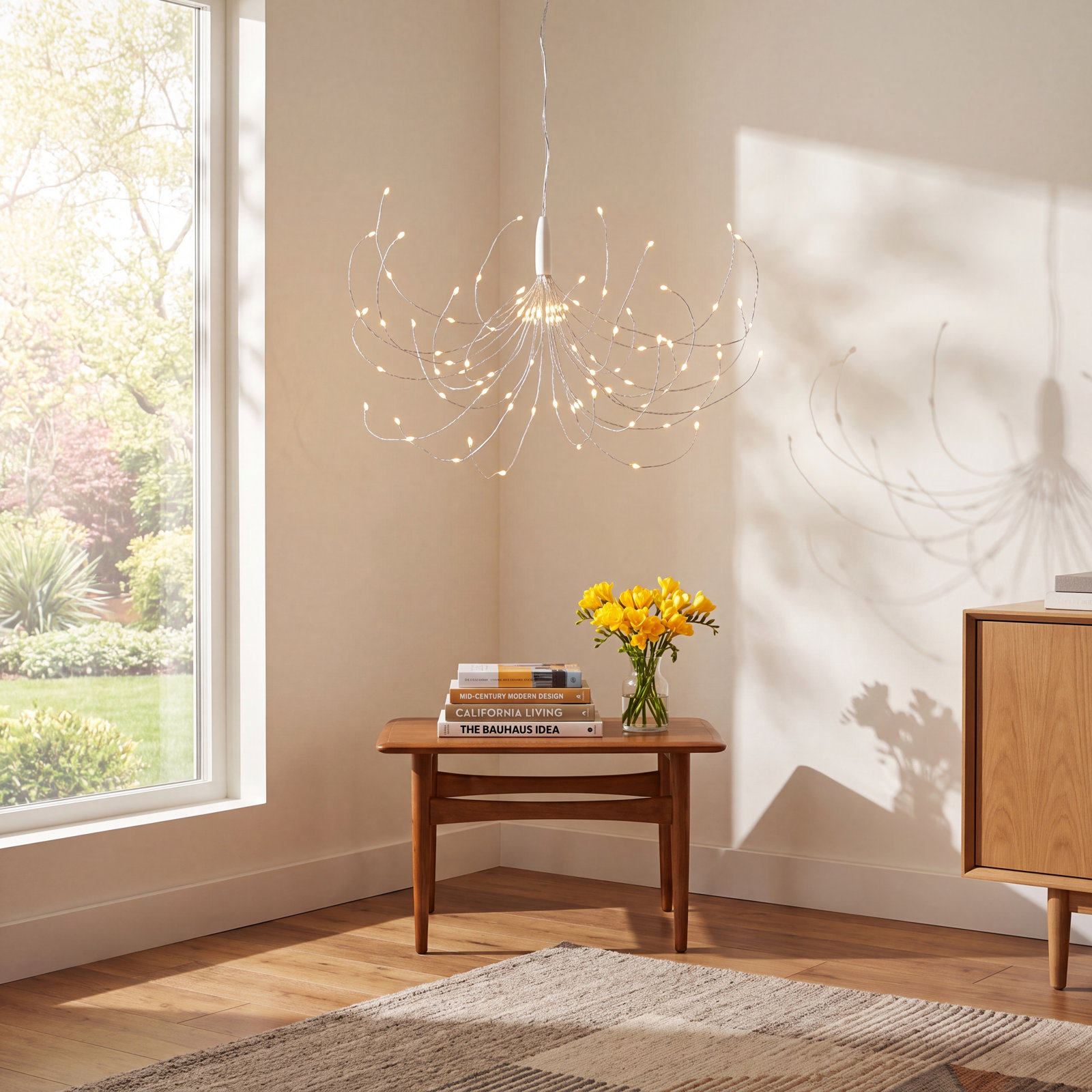 Warm White Led Wire Star Burst Ornament