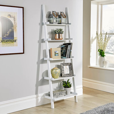 Ira 5-Tier Ladder Shelf Bookcase Unit