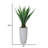 Artificial Agave In A Tall Beige Checkered Planter