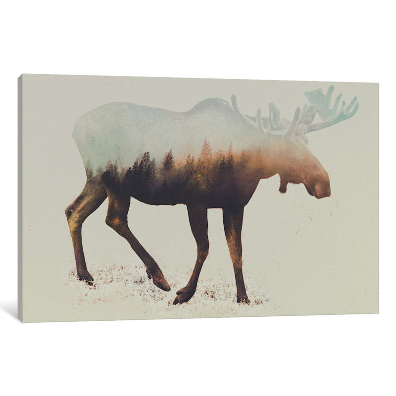Elk I by Andreas Lie - 1 Piece Wall Art on Canvas, 101.6 cm H x 66.04 cm W x 1.91 cm D, Wrapped Canvas
