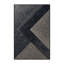 Tapis à formes géométriques modernes et élégantes lavables à la machine en noir Carl Carl-643090915