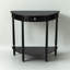 Console Truro demi-ronde, table d'entrée traditionnelle avec tiroir et tablette inférieure, table de vestibule ou de canapé classique pour vestibule, salon