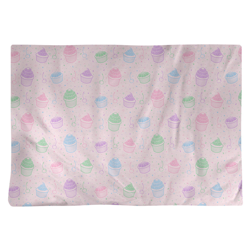 Napperon en coton 18 po Classic cupcake, Rose