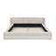 Structure de lit tapissier avec tissu chenille épais, lit plateforme moderne avec tête de lit et structure solide-732551796