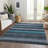 Machine Washable Indoor/Outdoor Xhevrie Teal Rug-1727799763