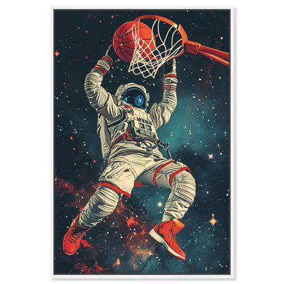 Astronaut Hoops Canvas Trend Sport Wall Art by Notoriart
