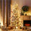 Décoration de Noël artificielle haute 7,5 pi avec 850 branches floquées par la neige, 350 lumières claires jaunes chaudes, ouverture automatique, ampoule supplémentaire-434925314