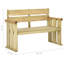 Bowmin Solid Wood Pine Outdoor Bench