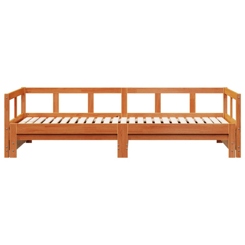 Rezo Solid Wood Daybed, Single (3'), Wax Brown