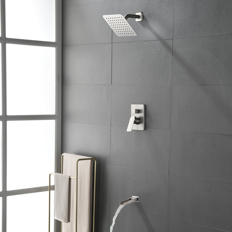 Bath And Shower Faucet Trim, Brushed Nickel