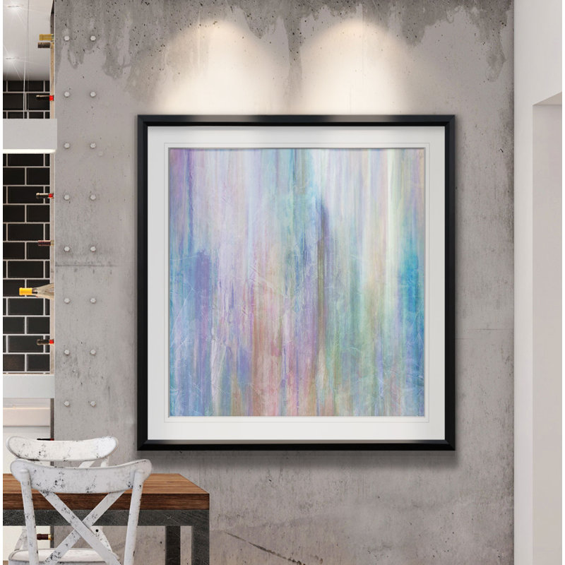 " Mistify I ", 28" H x 28" W x 1.5" D, Black Framed