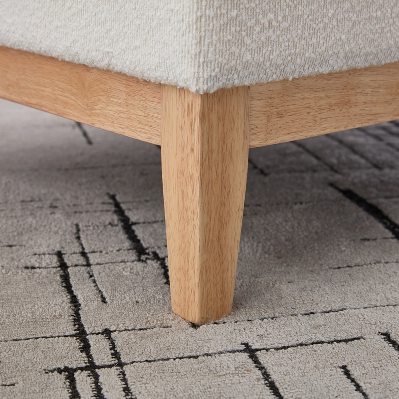 Table basse avec repose-pieds 33,8 po, Natural, Ivoire ivoire
