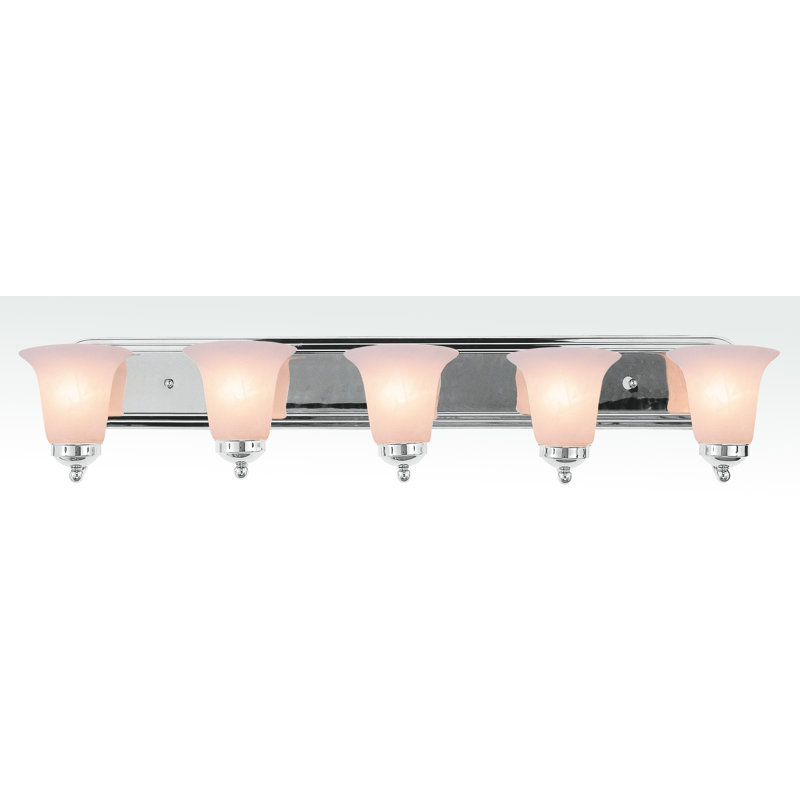 Roughton 5 - Light Dimmable Vanity Light, Polished Chrome