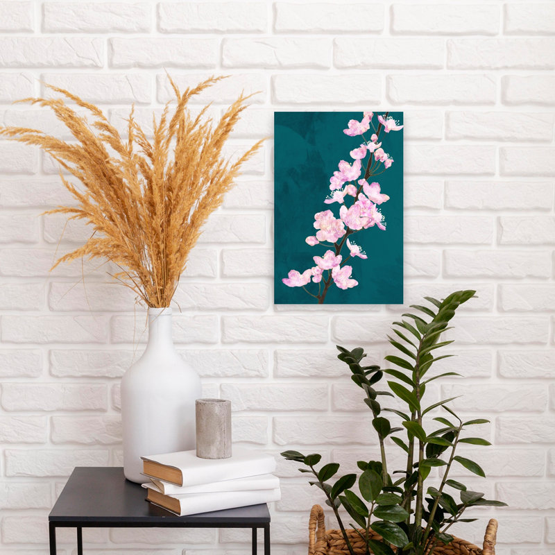 Pink Cherry Blossoms by Sarah Manovski - Wrapped Canvas Print, 45.72 cm H x 30.48 cm W