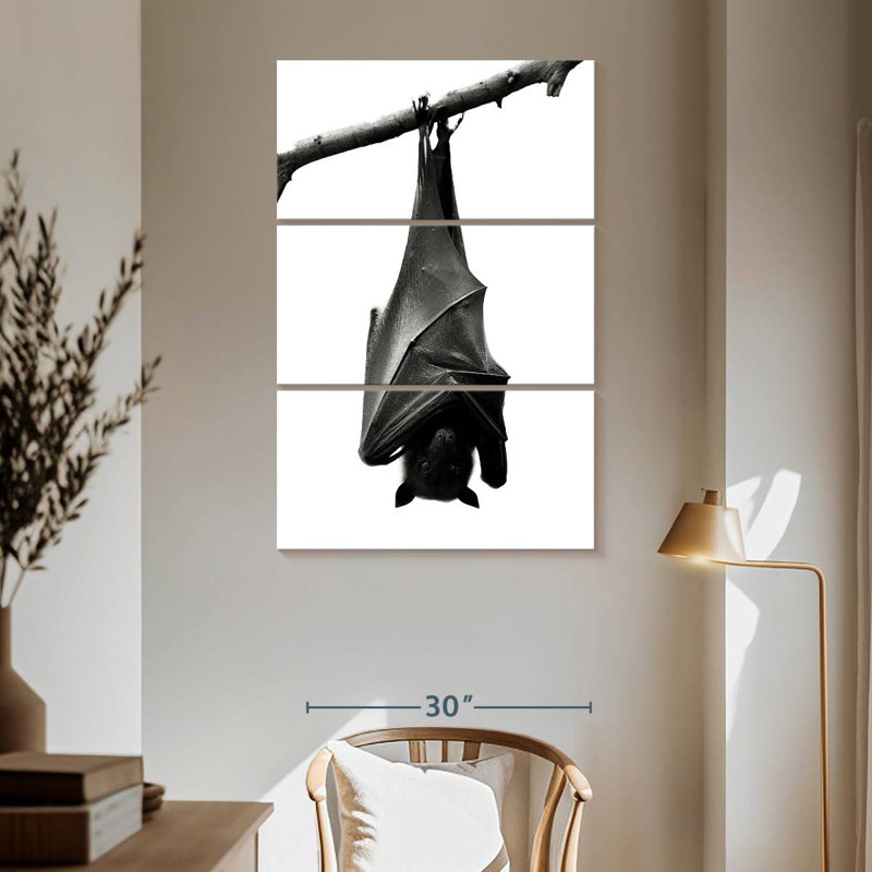 Chauve-souris à l'envers monochrome Brampt