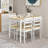 Gracie Oaks 5-piece Dining Set Solid Wood Kitchen Furniture With Rectangular Table & 4 Chairs Natural