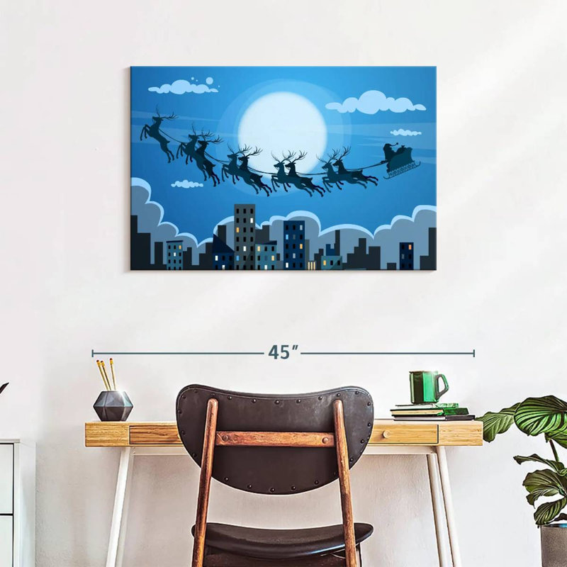 Silhouette de Noël, H 24 po x l 36 po