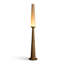 Salon d'art en bois massif, abat-jour en tissu de lin, lampe sur pied