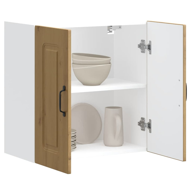 Kitchen Wall Cabinet Kalmar Engineered Wood, 60cm H x 60cm W x 31cm D, Artisan Oak