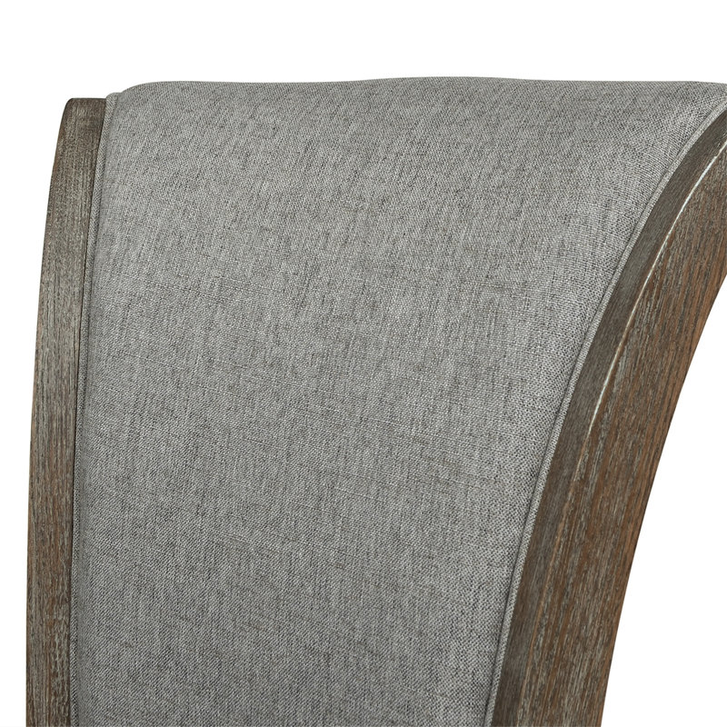 Henry Heathered Grey Oak 27" Swivel Counter Height Bar Stool