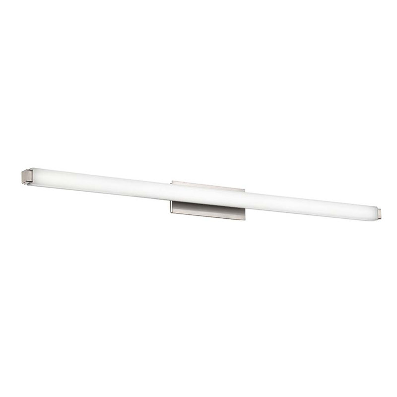 Plafonnier encastré 1 lumière Mini Erby, Nickel brossé, 3000 K, H 3 po x l 37,75 po x P 3,38 po