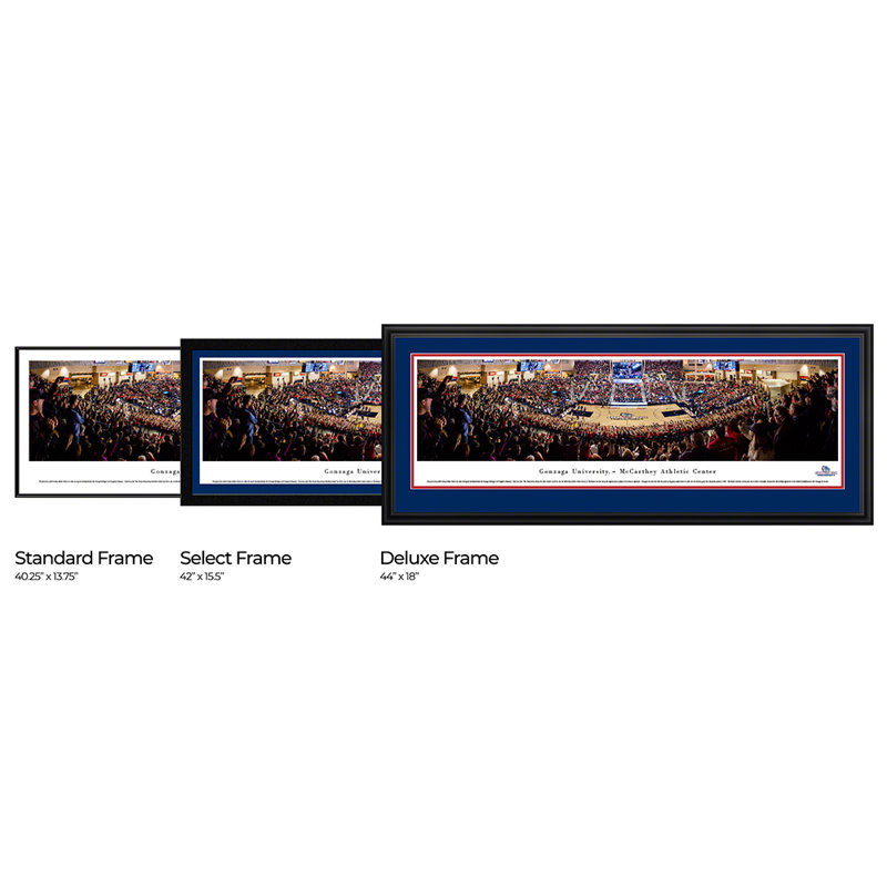NCAA " College Football And Basketball ", Black Floater Framed, 13.75" H x 40.25" W x 0.88" D