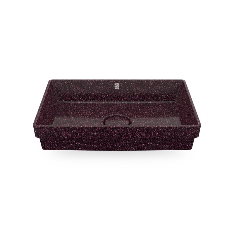 Cube60 23.62'' L Bathroom Sink, Berry