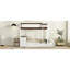 Space Maximizing Twintwin Bunk Bed With Desk, Storage In White + Walnut Modern Desk And