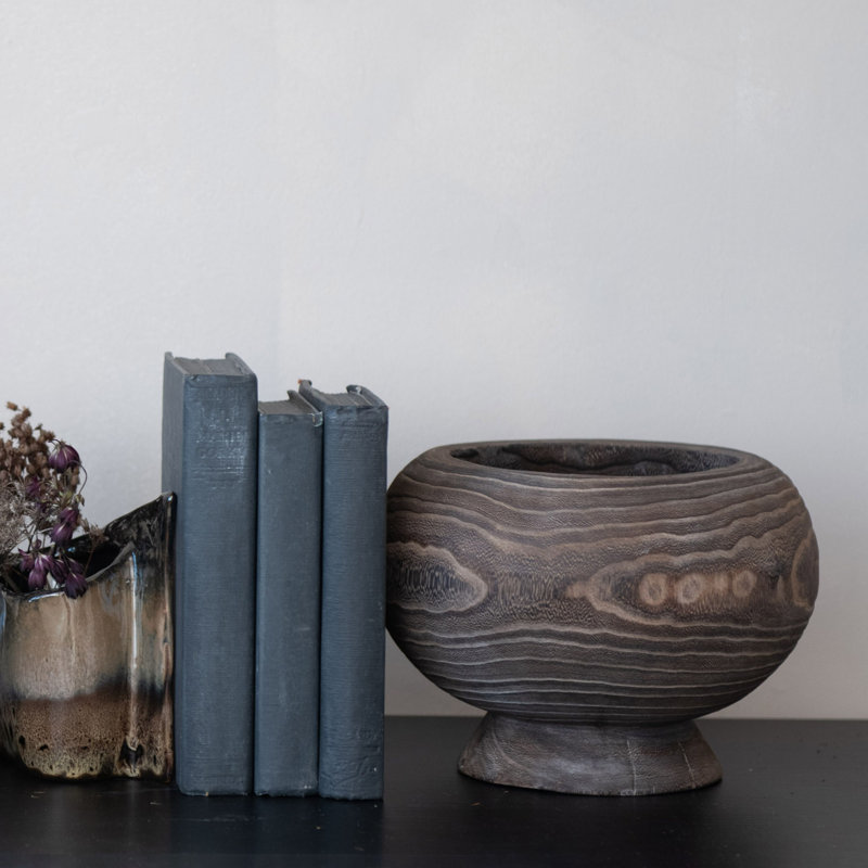 Compact Paulownia Wood Planter, 6.25" H x 9" W x 9" D