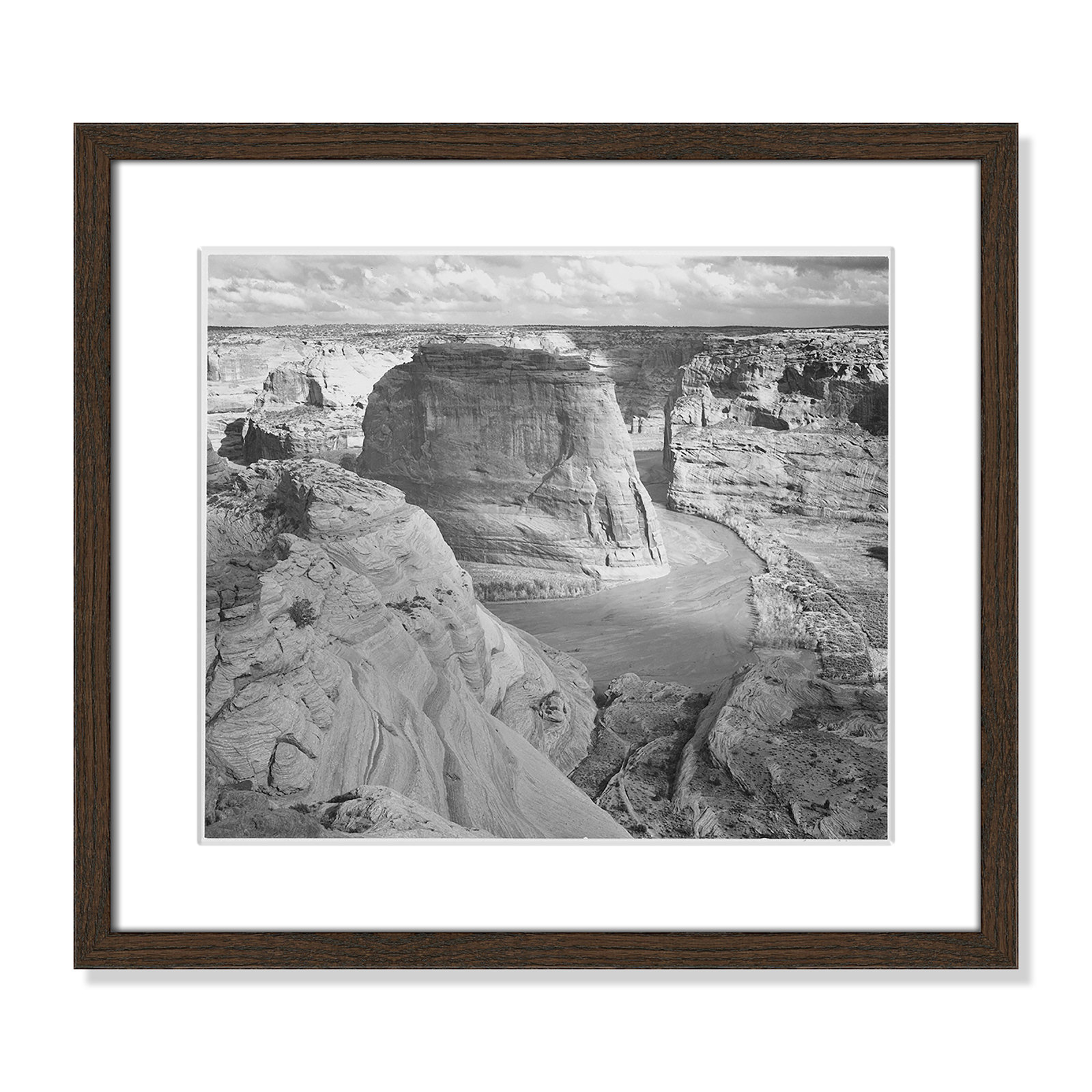 Canyon de Chelly Arizona 2 Print by Adams, 13" H x 15" W x 0.75" D, Walnut