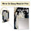 Motif de fleurs Carmell Royal blanc et noir - Miroir mural décoratif floral-241645554