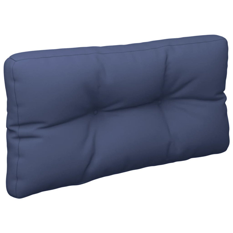 vidaXL Pallet Cushion Navy Blue 100% Polyester 31.5 x 15.7 x 4.7 in, 31.5" H x 15.7" W x 4.7" D, Navy Blue