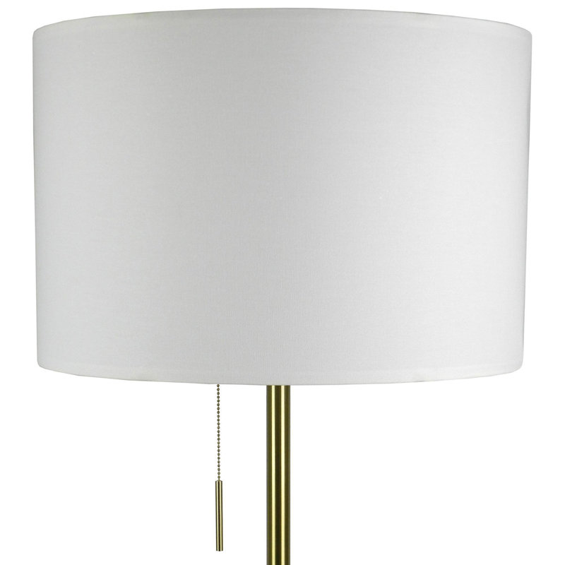 Adjustable Tripod Floor Lamp, Brushed Gold