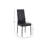 Black Faux Leather High-Back Side Chairs, Dining Chairs With Black Metal Legs -418086977