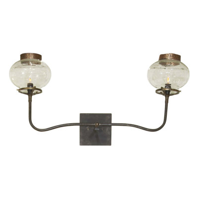 Gas Replica Steel Armed Sconce