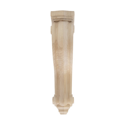 8 in x 2 in x 4-3/4 in Unfinished Small Solid Classic Traditional Plain Wood Corbel