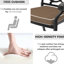 6 pièces de chaise de patio en fonte d'aluminium, structure noire, coussins bruns, fonte traditionnelle pour un look élégant, résistant aux intempéries et au revêtement, 6 pièces larges et empilables avec structure