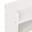 Lit double en bois de pin avec tête de lit bibliothèque, capteur de mouvement à DEL