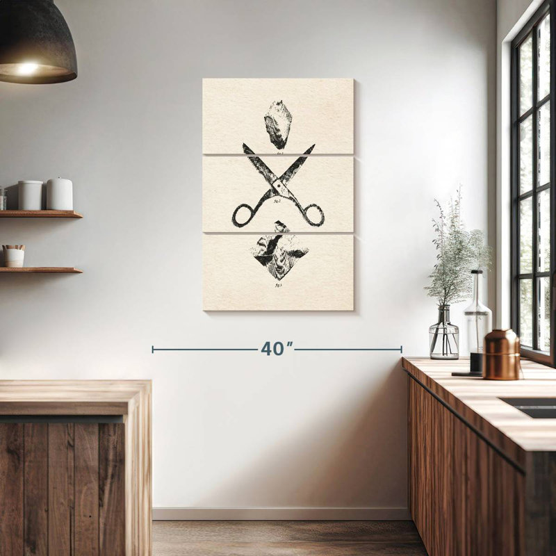 Papier ciseaux Senne Rock Vintage, H 38 po x l 24 po