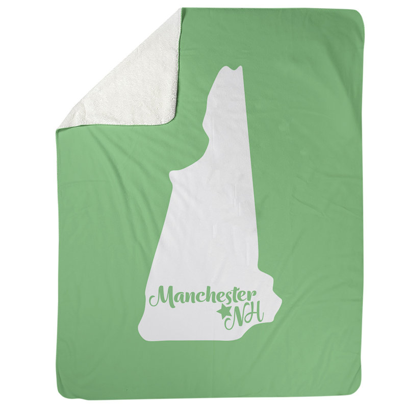 Jeté à polaire new hampshire manchester, l 52,5 po x L 62,5 po, Vert