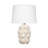 Lizy Accent Table Lamp, White Linen Shade, Bubble Ceramic Base 20 Inch