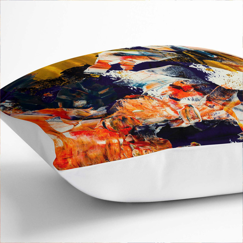 Abstract Square Throw Cushion, 55 x 55 cm, White
